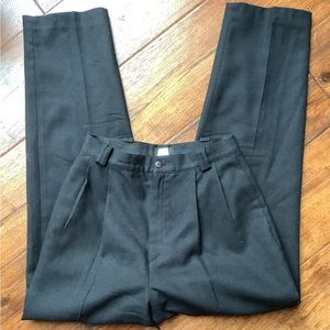 WOOLMARK, SOLID BLACK, WOMENS STRAIGHT LEG DRESS PANTS, SIZE 8